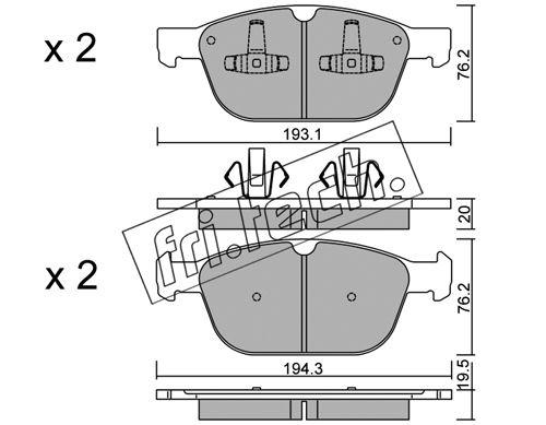 Alvadi Fri.tech. Brake Pads 851.0 Rozmiar 014