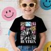New Girls T Shirt Kpop Demon Hunters Children's T Shirt Birthday Short Sleeve Saja Kids Tee Top Girls Boys Family Clothing