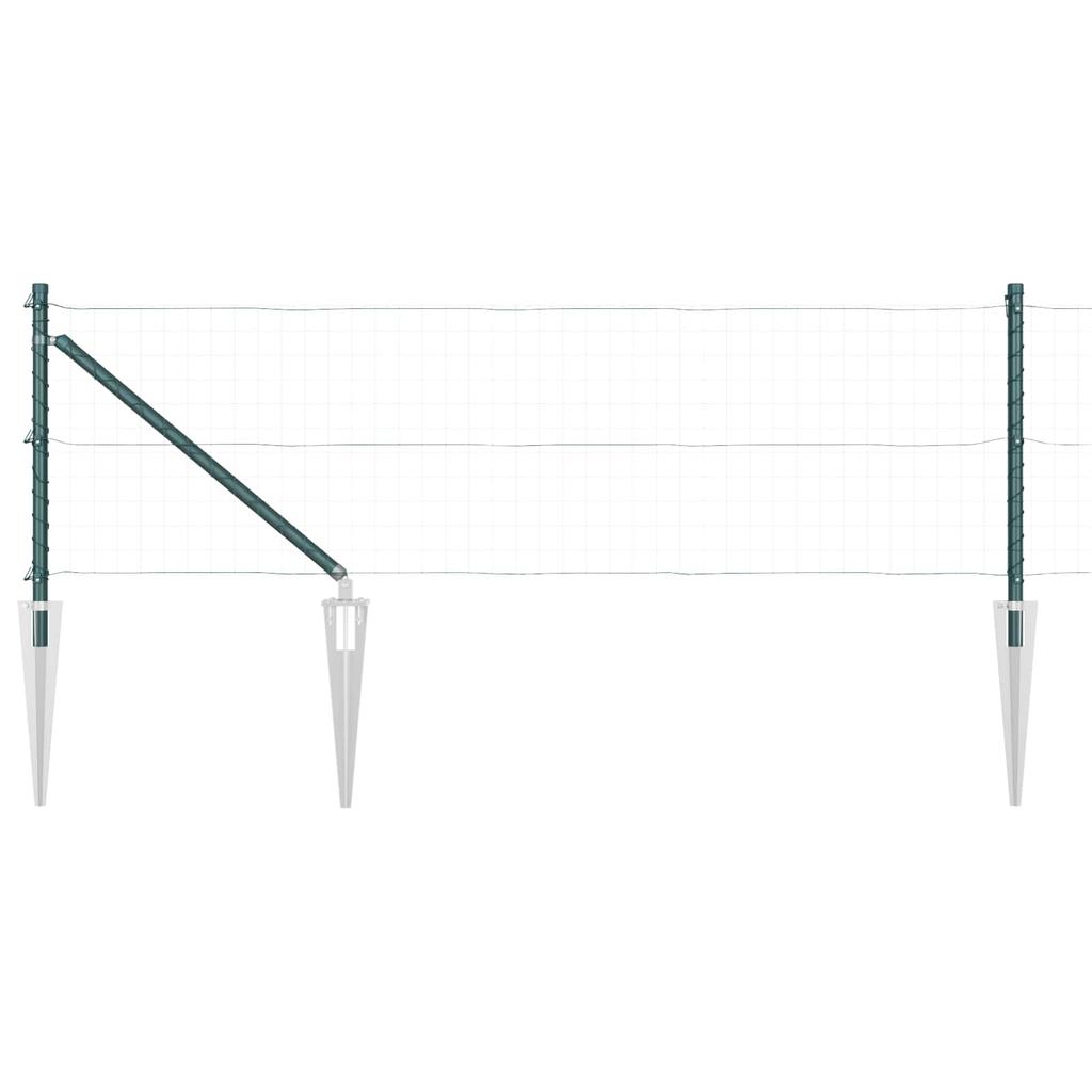 Fence Posts with Drive In Sleeve 52 Pcs Green