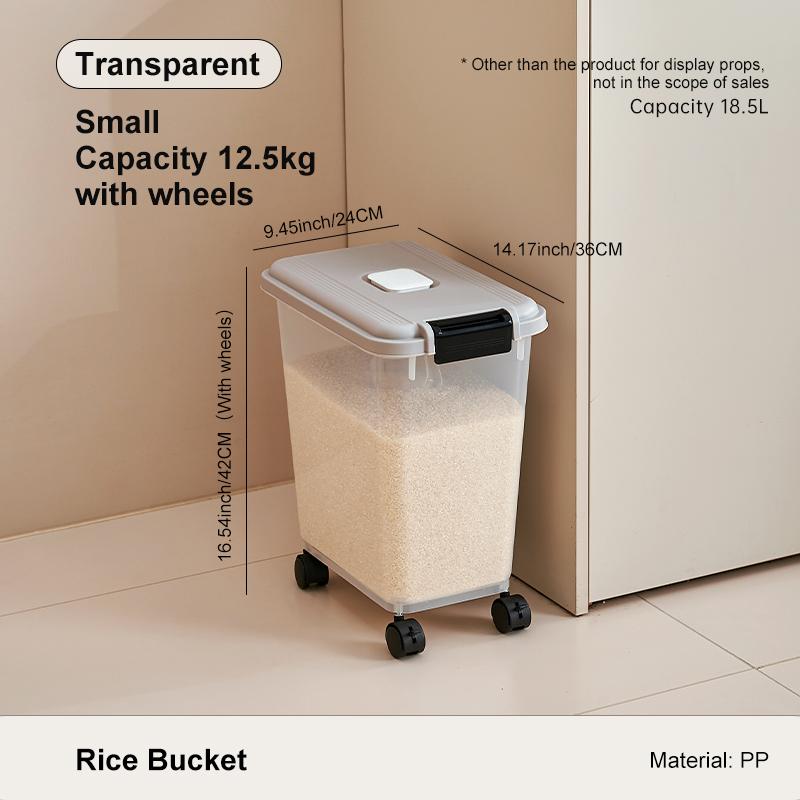 Rice Bucket Household Flour Storage Tank Sealed Against Insects and Moisture Food-grade Rice Storage Box Rice Box