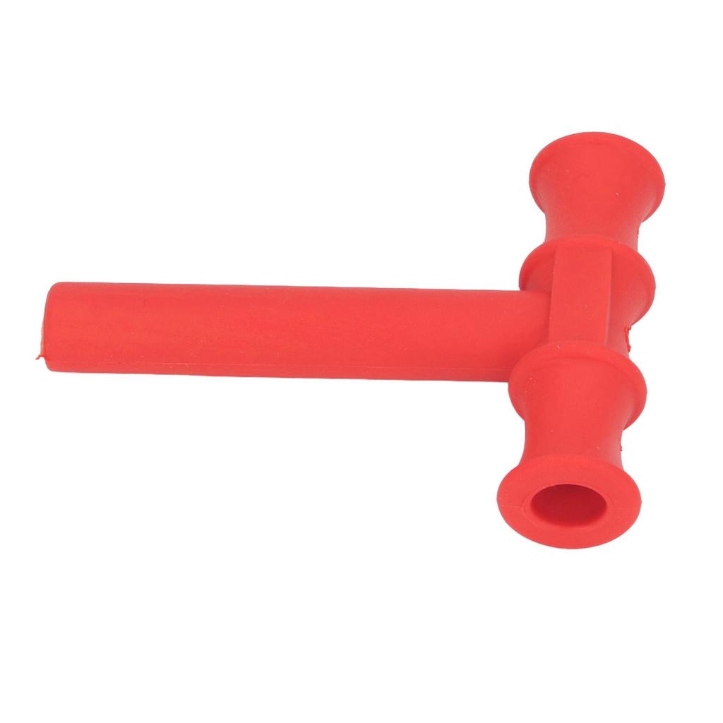 T Shape Chew Tube Chewy Tubes Speech Training TPR Oral Motor Tool for Children Adults Red