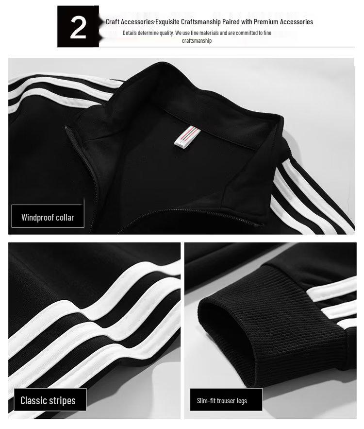 Couple's Casual Sportswear Set: Men's Sweatpants & Jacket with Women's Trendy Leggings