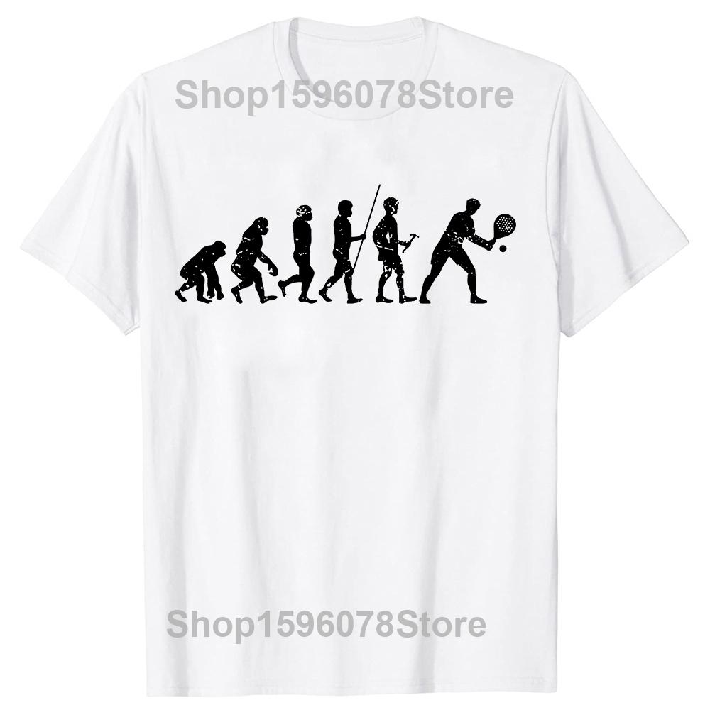 Padel Evolution Funny Padel Design Gift Idea Tenis Pádel Tennis T-Shirt Funny T Shirts Short T-shirt T Shirt for Men