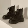 Short boots women's Martin boots 2025 autumn and winter new small thick-soled heightened British wind locomotive boots ins tide
