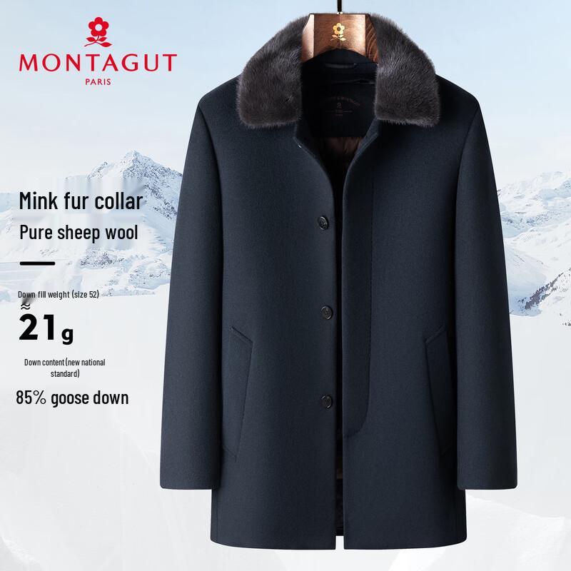 

Мужское пальто из гусиного пуха с воротником из норки MONTAGUT L