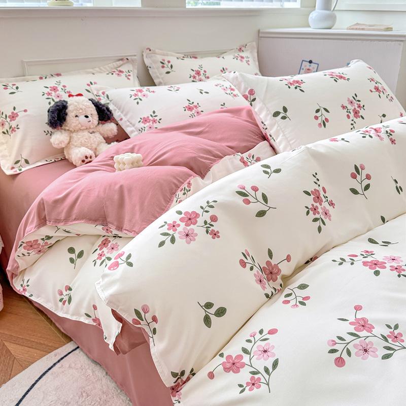 

Стильный однотонный постельный комплект - 3 или 4 предмета, идеально подходит для общежитий (1,5 м/1,2 м) 2.2m four-piece set