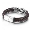 Men’s Stainless Steel Tribal Braided Bracelet – Handmade Weaving Titanium Steel Wristband