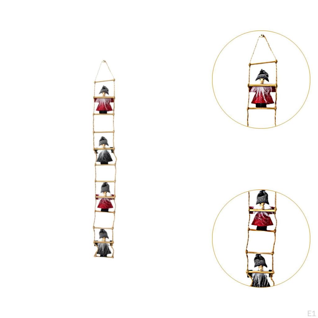 Vánoční dekorace 4 panenky lezoucí po žebříku závěsný přívěsek socha ozdoba na vánoční stromek pro párty