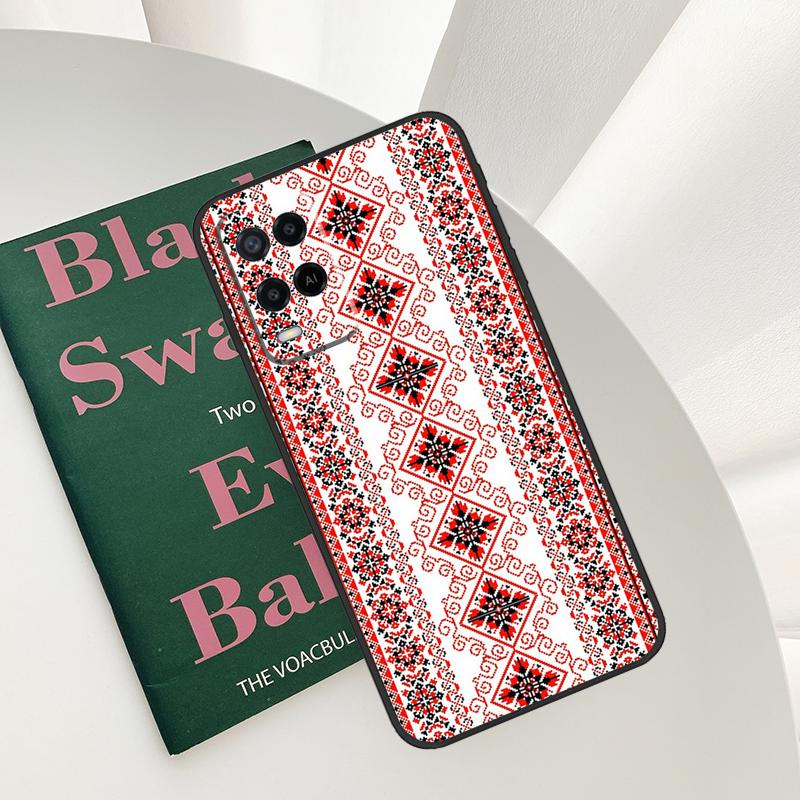 Ukrainian Pattern Art Case For Oppo A54 A74 A94 A54S A57S A15 A16 A17 A52 A72 A76 A96 A58 A78 A98 A77 A5 A9 Cover