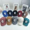 Corduroy Baseball Cap Ladirs Fashion C Letter Snapback Hat Adjustable Casual Hip Hop Cap For Men Outdoor Fishing Jogging