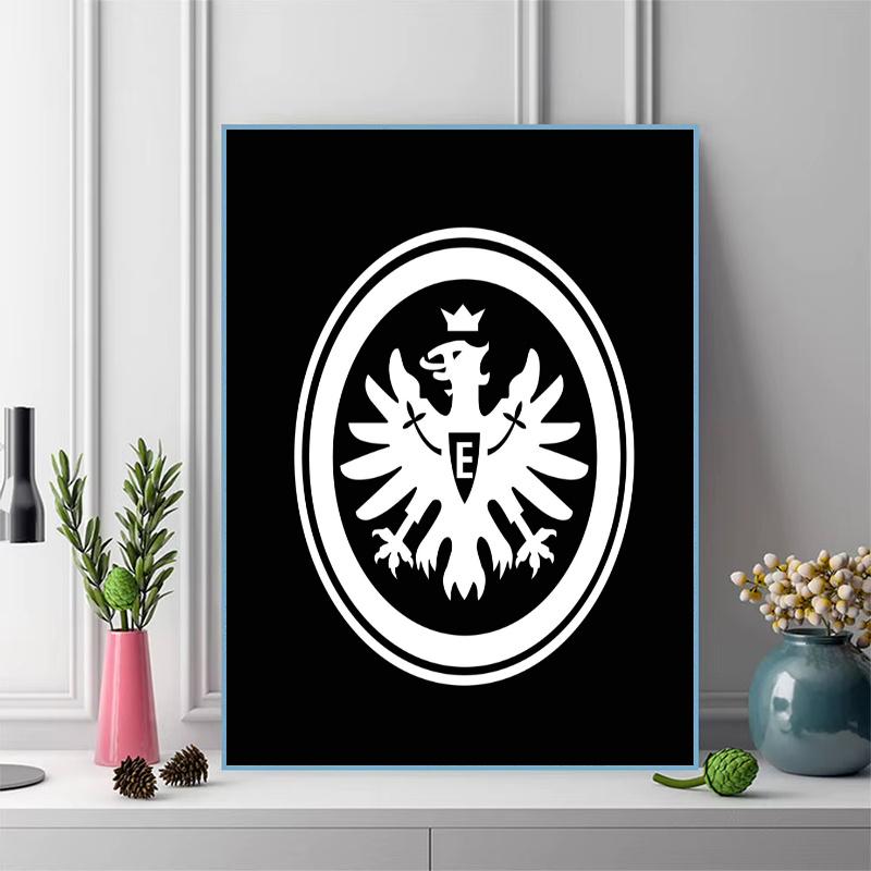 Eintracht Frankfurt FC Pattern  3pcs 100% Round Full Drill 5D DIY Diamond Painting Embroidery Cross Stitch Rhinestone Décor