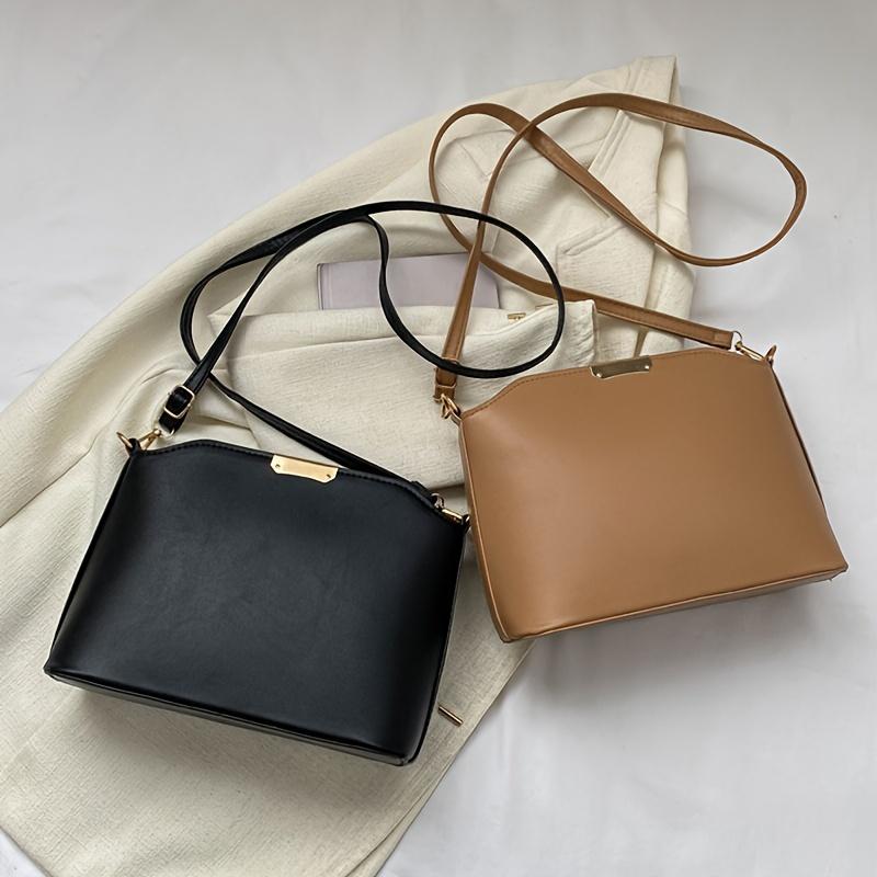 Fashion Crossbody Tote Bag Simple Vegan Shoulder Bag Women'S Casual Handbag For Commute