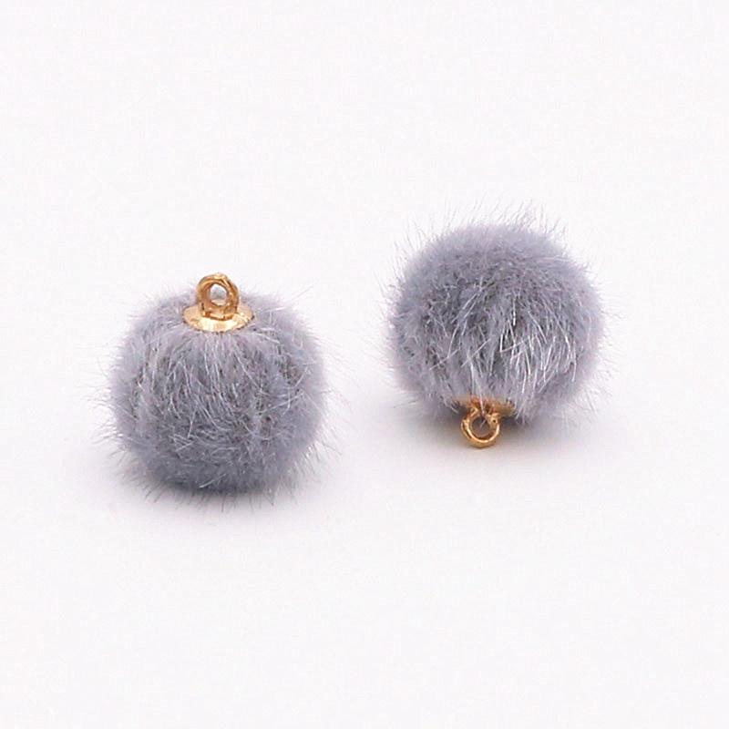 DIY Ornament Accessories 10pcs Key Ring Accessories Clothing Hair Accessories Earrings Eardrops Accessories Pendant Materials Mink Fur Ball