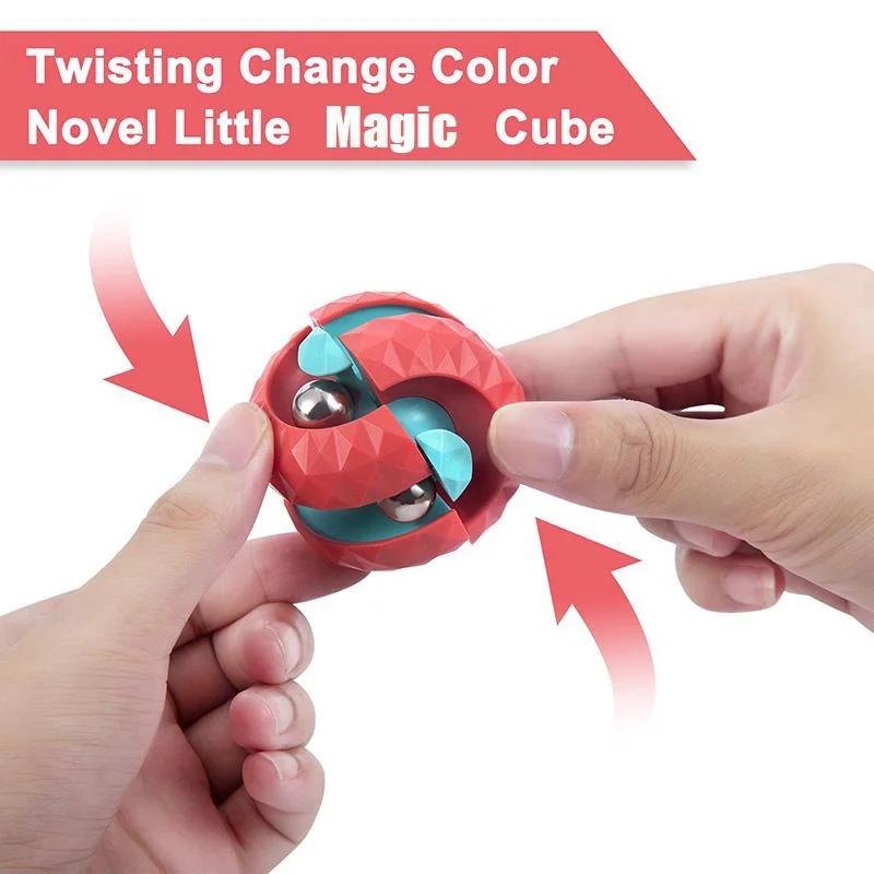Juguete Fidget Bola de Pista Giratoria Infinita Portátil Sensorial Alivio del Estrés Divertido Cubo Interactivo Creativo para Niños y Adultos con Autismo