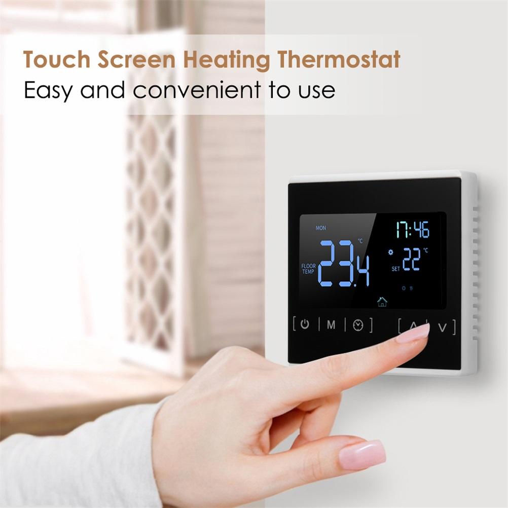 Programmierbarer Thermostat für Zuhause, klarer Komfort, intelligenter Touchscreen-Wärmethermostat, leicht ablesbares Display