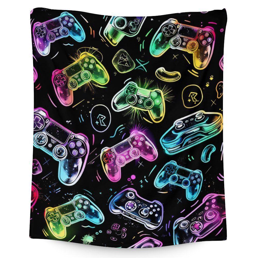 Cool Gamepad Pattern High Definition Digital Printing Blanket Person Gift Blanket Office Blanket