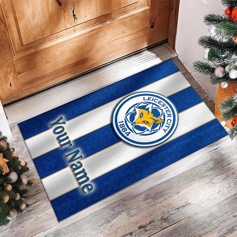 Leicester City Bedruckter Kristall-Samt-Teppich Rutschfester Kristall-Samt-Teppich für Sofa, Schlafzimmer, Innenbereich, Heimdekoration