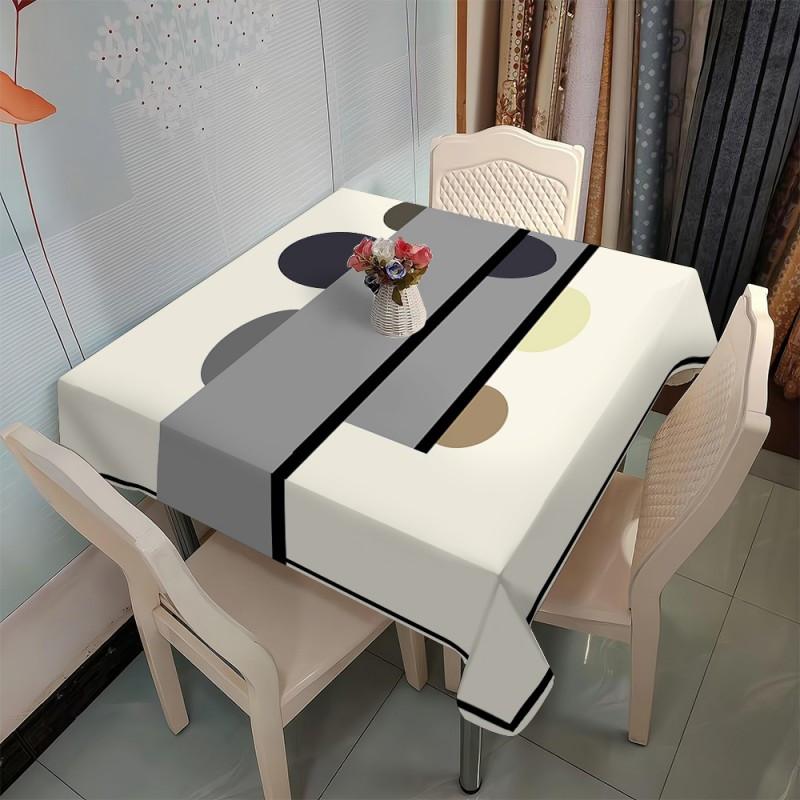 Simple geometric pattern tablecloth decoration, table decoration tablecloth, made of lightweight polyester fiber material.zyc