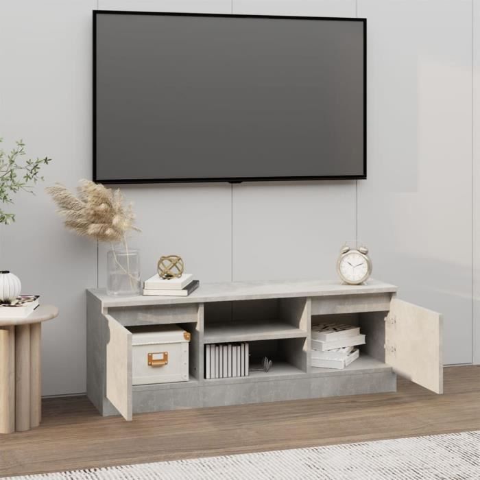 VidaXL TV Cabinet with Door Concrete Grey 102x30x36 Cm 823354