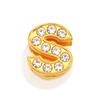 New Gold Letter Alphabet Shoes Charms Metal Button Rhinestone Crown Shoe Decorations Garden Shoes Accessories for Women Man 1PCS