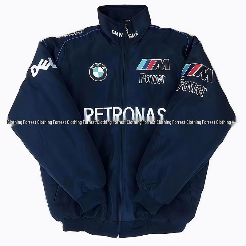 Vintage F1 Rennsport Windbreaker Motorradjacke für Herren & Damen - Gestickter Lässiger Frühjahrsanzug