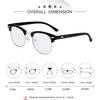 Blue Light Blocking Glasses for Women Men Semi-Rimless Frame Fake Nerd Eyeglasses