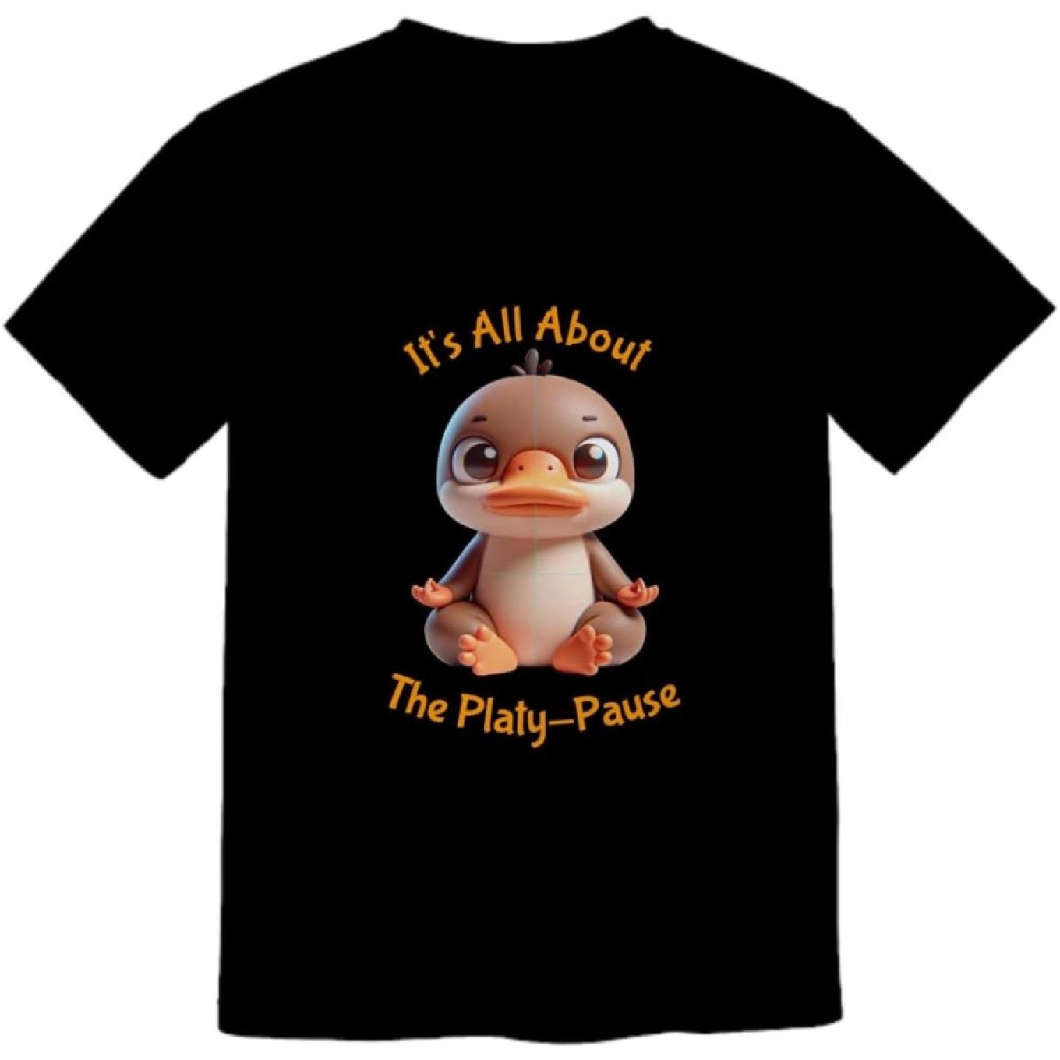 Platypus Shirt, It s All About The Platy Pause Comfort Color Tee Black S