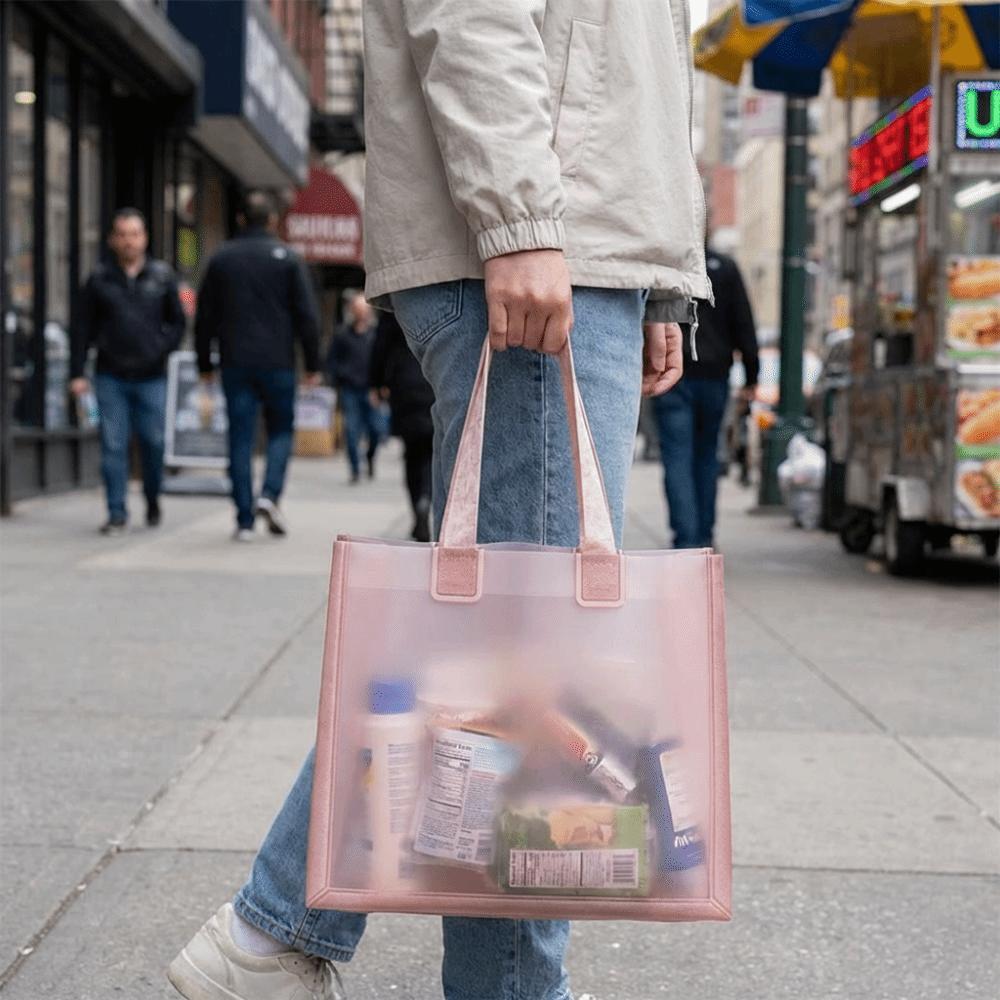 Waterproof Transparent Handbags Durable Reusable Bags Apparel Stores