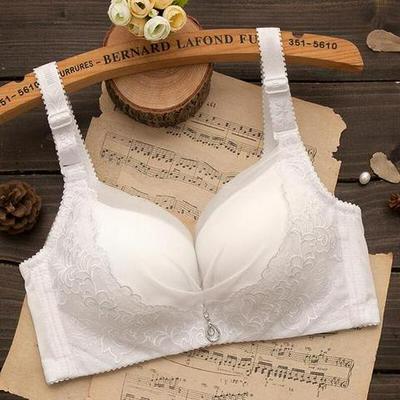 Verstellbarer Push-Up-BH ohne Bügel für Damen: Mitteldick, formend, sexy, gegen Hängenbleiben bei kleiner Oberweite