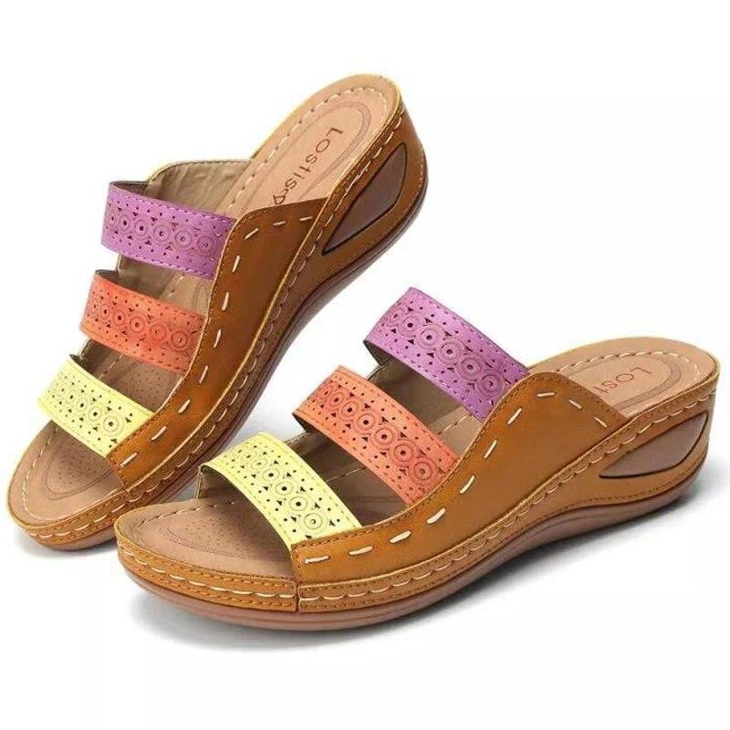 Sandale pentru femei 2024 Pantofi de modă pentru femei Pantofi de vară cu toc Sandale pantofi de plajă pentru femei