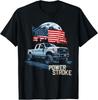 Powerstroke Patriotische Truck Amerikaanse Vlag Diesel Truck T-shirt Unisex T-shirt