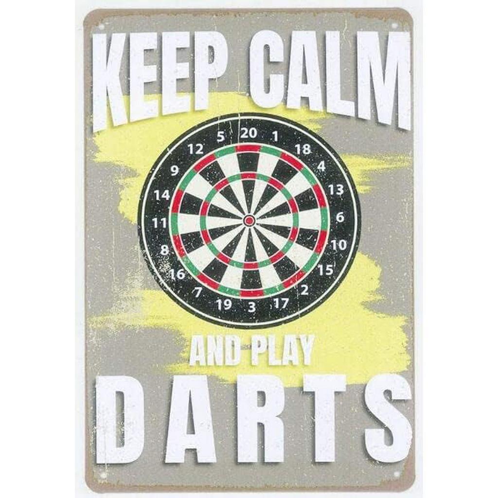 Darts Metal Tin Sign Jusit The Tip Wall Decoration Plaque Vintage Poster Iron Painting for Man Cave Home Cafe Game Room Club