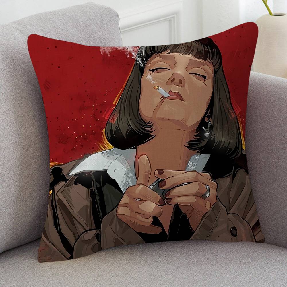 Movie Pulp Fiction Pillow Case Soft Double Sided Print Sofa Cushion Cover Throw Pillow Covers