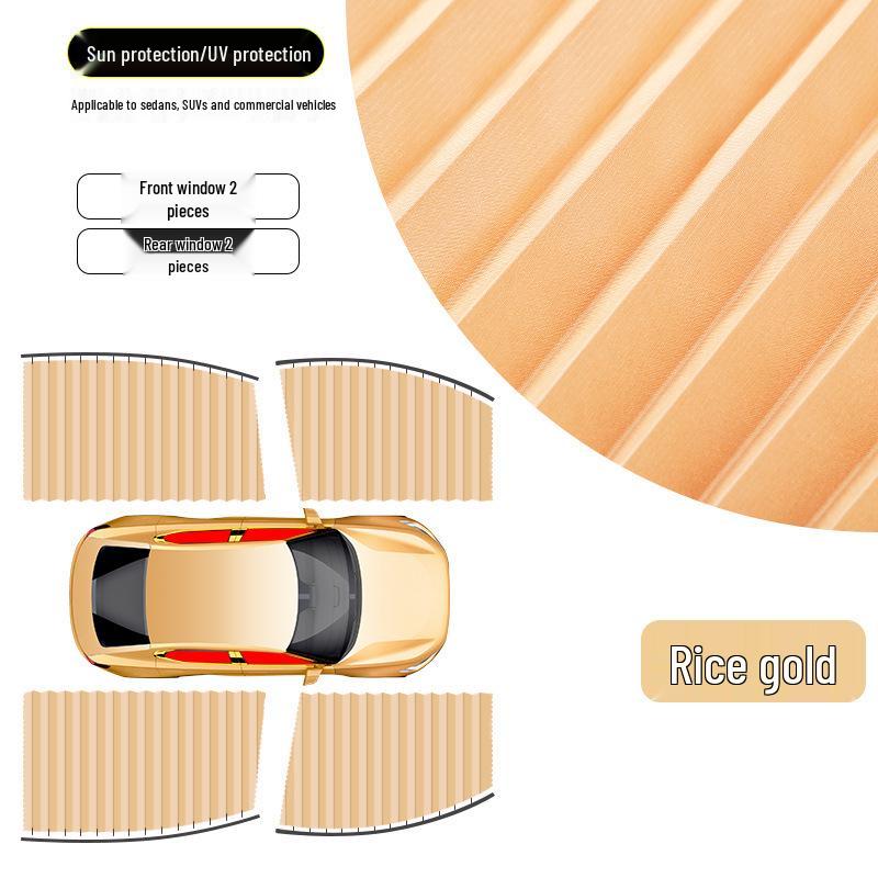 Магнитные автомобильные шторки от солнца - Защита от солнца и теплоизоляция для конфиденциальности детей на боковых окнах Default