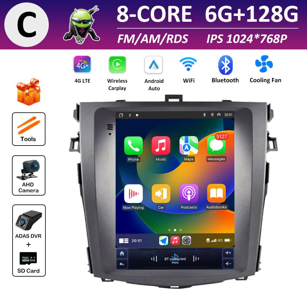 Autoradio DSP Stereo Car Video for Toyota Corolla E140 E150 2007 2008 2009 2010 - 2013 Radio Player Android Smart System No 2din