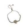 Floral Zirconium Adjustable Bracelet For Women With Elegant And Trendy Style