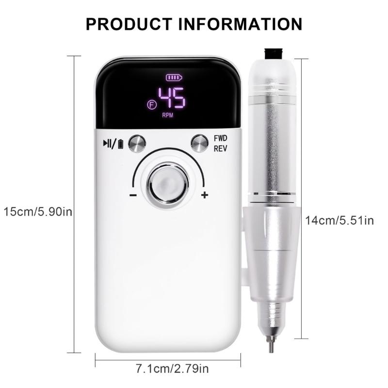 45000rpm Electric Nails Drill Machine Nail Polishing Machine with Drill Bits Nails File Manicure Tool for Gels Nail