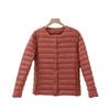 2024 Women's Lightweight Slim Fit Down Jacket: Short Style Autumn/Winter Korean Fashion, Plus Size, Round Neck, Thin Inner Layer