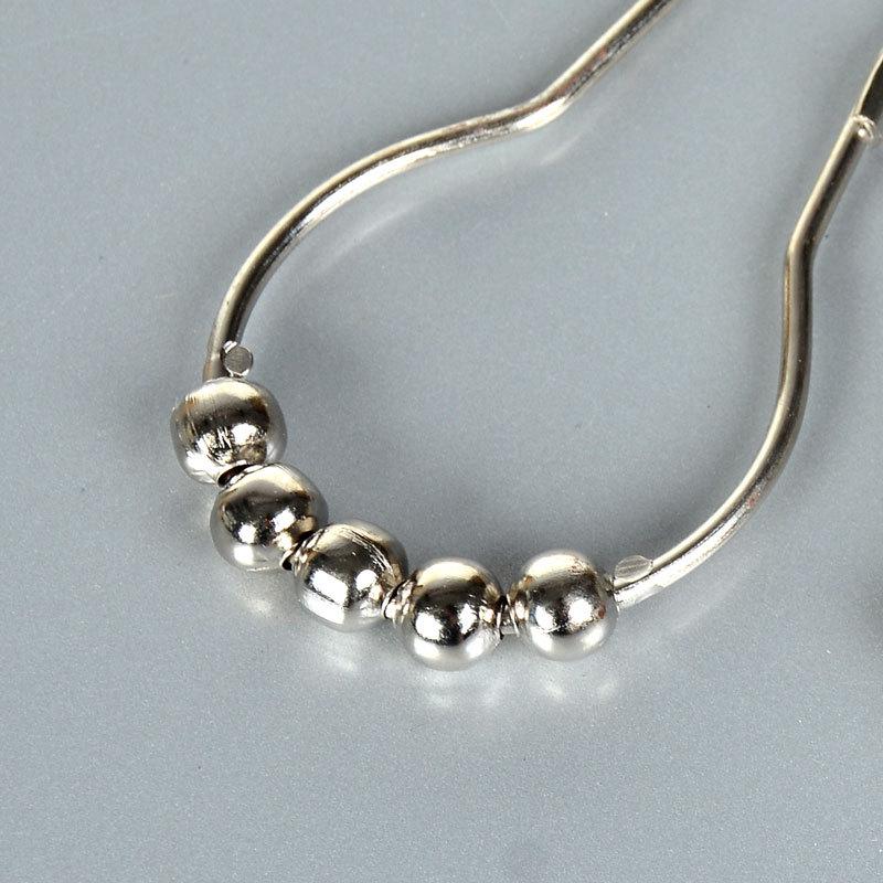 6 pcs/pack Bath Curtain Rollerball Shower Curtain Rings Hooks