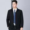Autumn New Wool Jacket Men's Middle-aged Business Casual Short Lapel Daddy Business Jacket Men