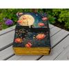 Moon Phase Leather Journal with Flowers – Handmade Floral Grimoire, Wiccan Spell Book, Witchy Diary, Deckle Paper Notebook Gift