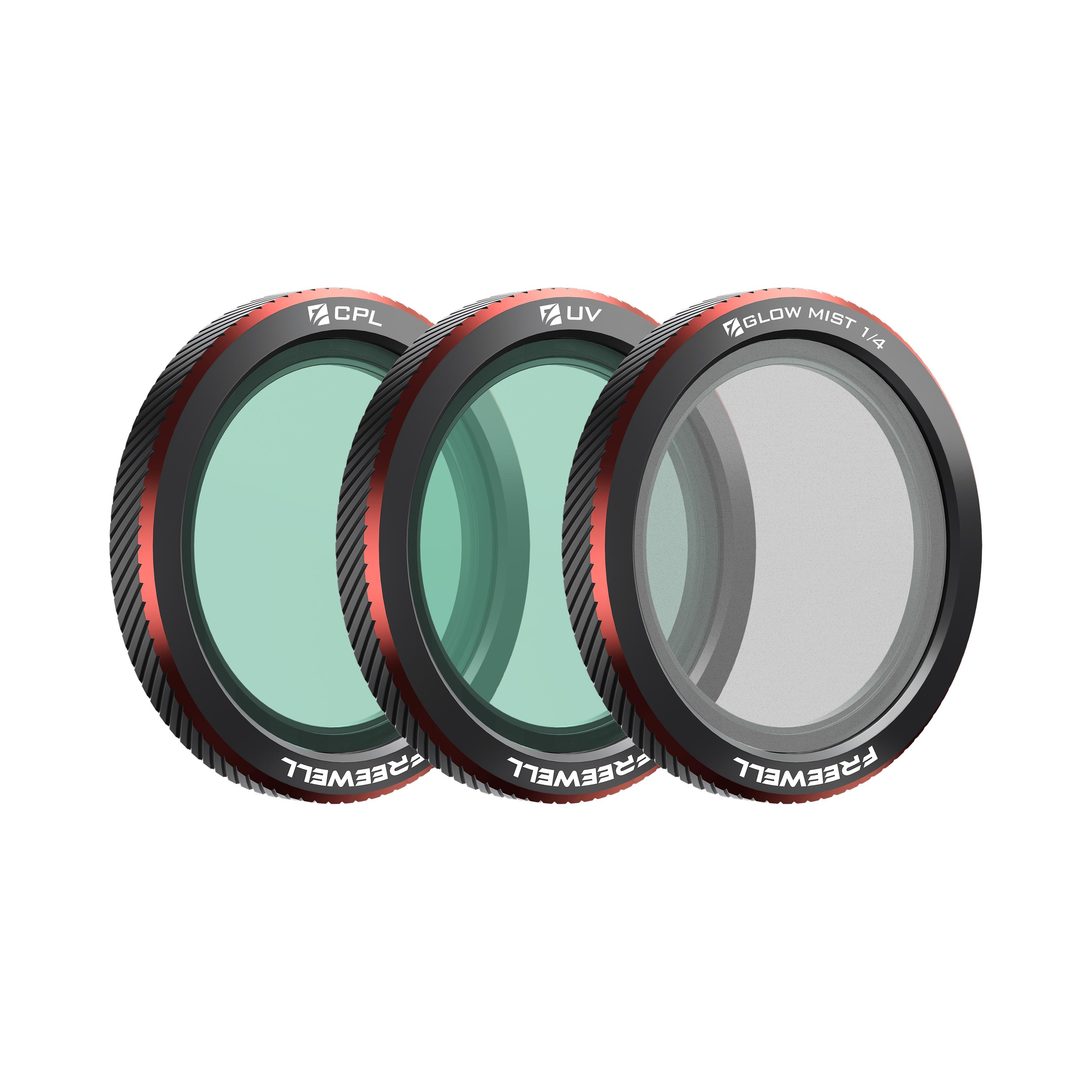 

Freewell 3 Pack Magnetic Filters Compatibility DJI Neo 2 Drones ND, UV, CPL, ND/PL, Glow Mist 1/4 Filter Photography Accessories Everyday Filter