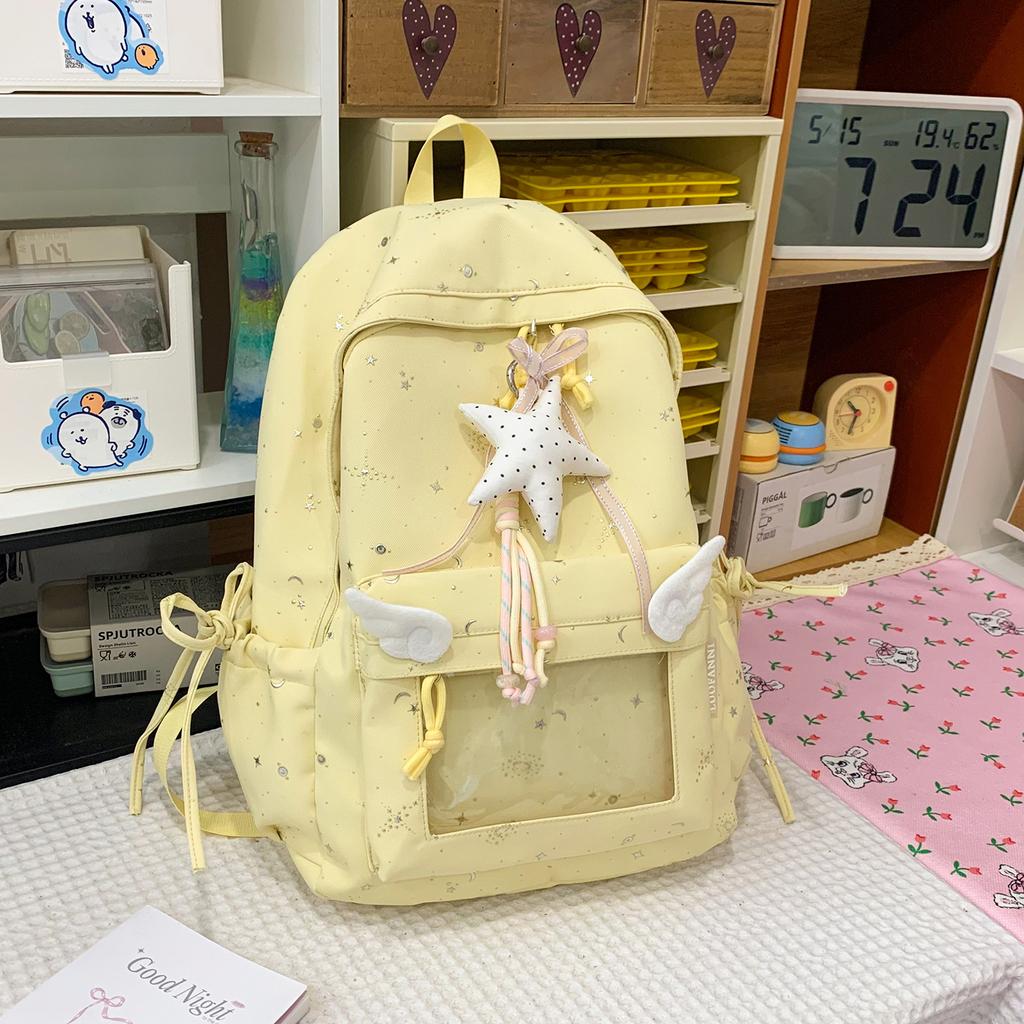 Schoolbag Korean Ins Star Schoolbag Unpopular Niche Does Not Collide with Junior High School Girls High Value High School Students Simple Backpack