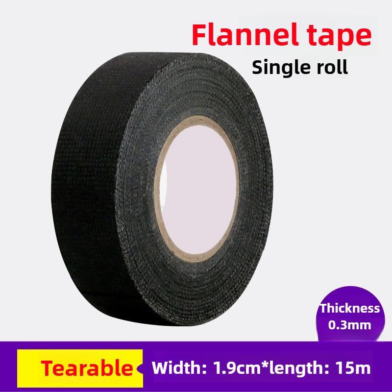 Nastro Adesivo in Flanella Flannelette 25MM*15M per Cablaggi Auto Anti-Rattles Nastro Autoadesivo in Feltro Strumenti per Riparazione Auto