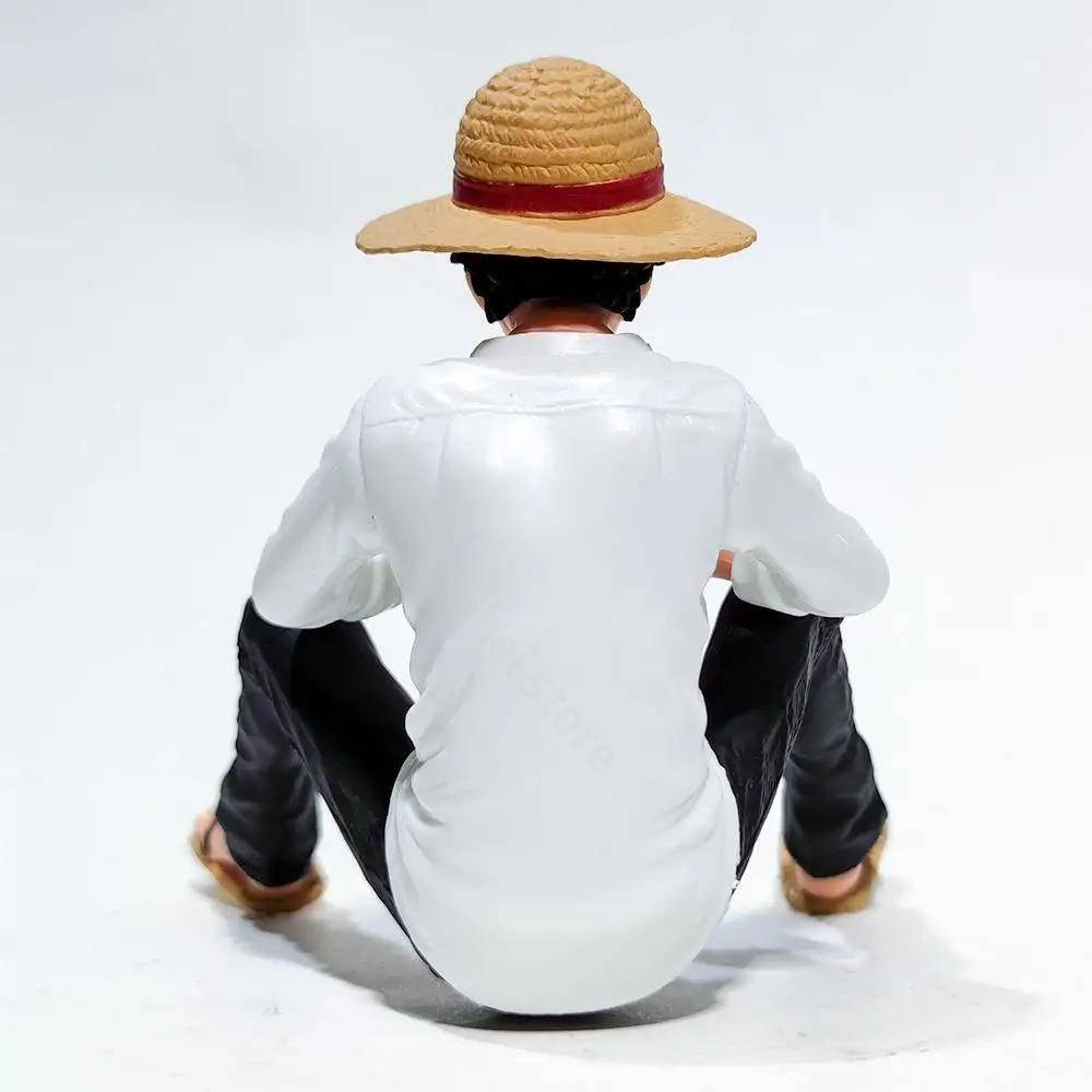 Anime 11Cm Figure Luffy Sitting Position Action Figure Pvc Model Statue Collection Figurine Doll Toy Birthday Gifts