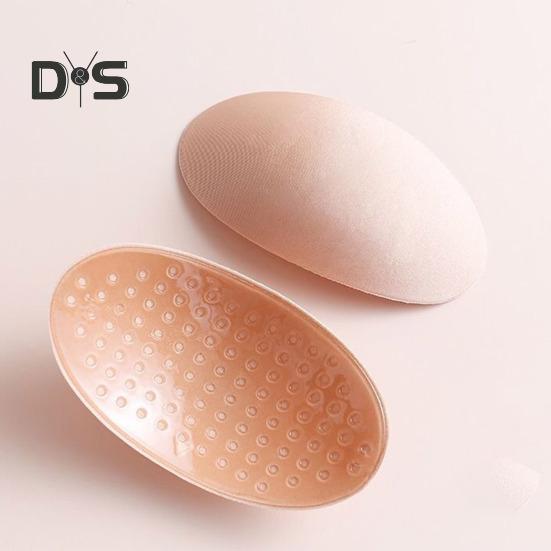 1 Pair Shoulder Pads for High Low Shoulders 3D Self Adhesive Silicone Anti-Slip Sponge Shoulder Push-up Pad Sweat-proof Smooth Curves DIY Clothes
