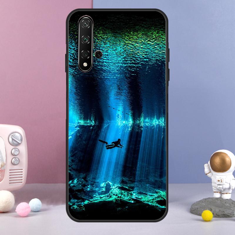 Scuba Diving Diver For Huawei Nova Y70 Y90 Y60 Y72 Y73 Y61 Y91 7i 8i 11i 12i 12s 9 10 SE P20 P30 P40 Lite Case