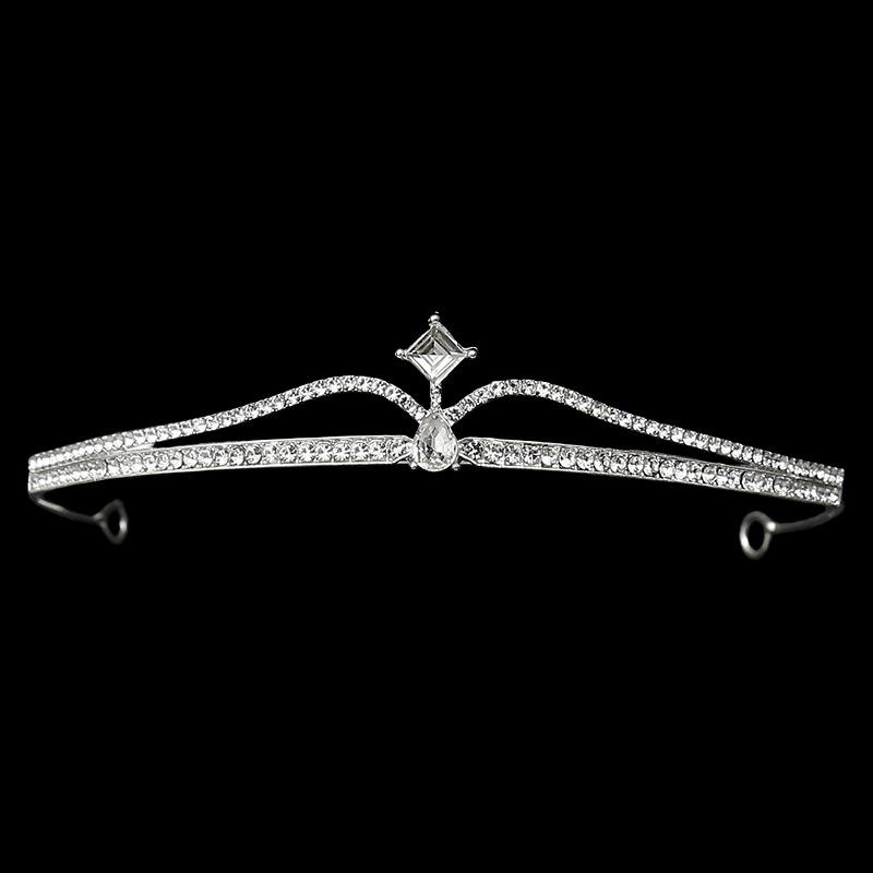 New Bridal Tiara Crown Luxury Wedding Jewelry Rhinestone Headband Princess Birthday Alloy Crown