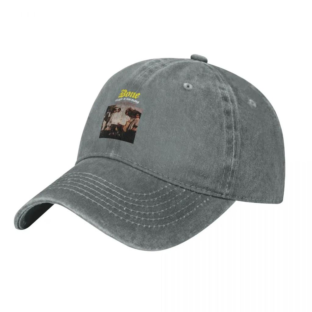 Bone Thugs N Harmony 90s Hip Hop Merch Denim Hat Durable for All Seasons Caps Men Mens Baseball Cap