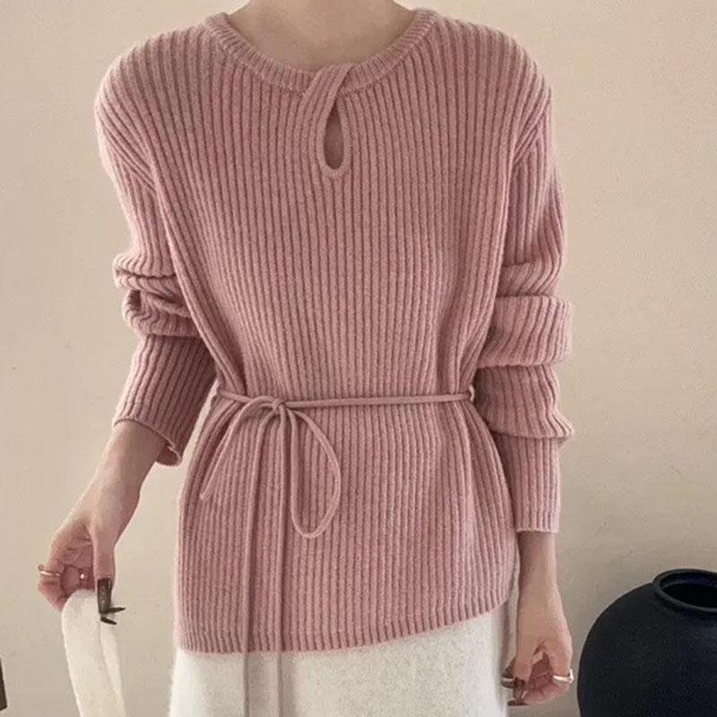 Oberteile für Damen Langarmshirts Winter Oversize Fleece Verdickt Lässig Baumwolle Gestrickt Locker Bluse Pullover Oberteile